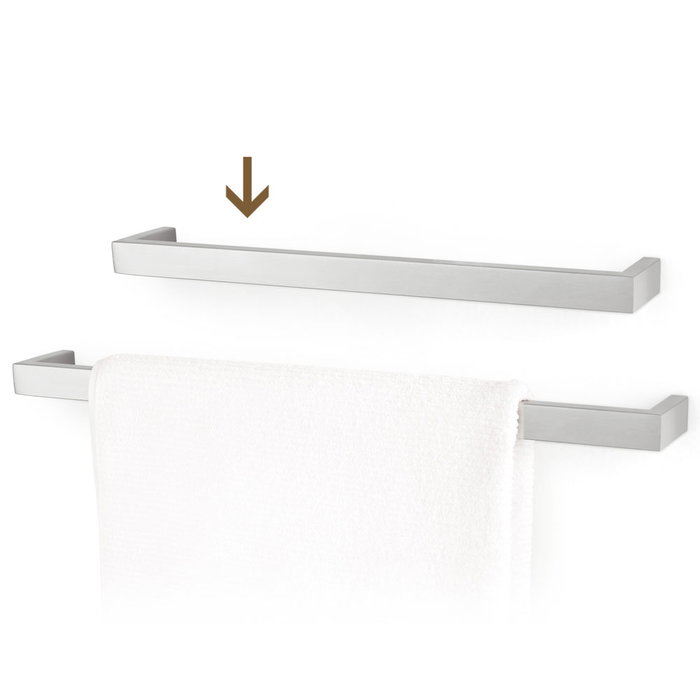 Zack Barra Toalla Mate 46.5 cm Doble Fijación Acabado Matt Brush Polish